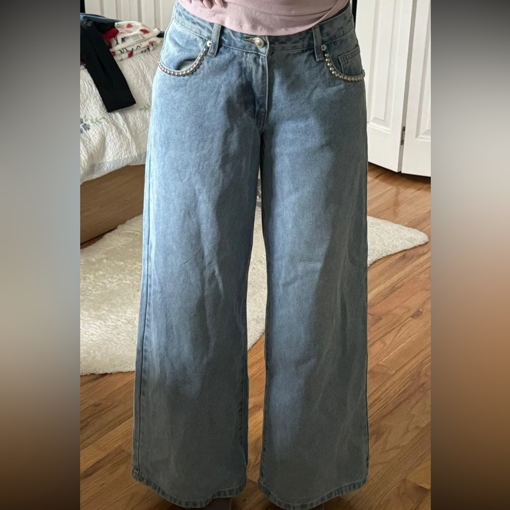 Princess Polly Low Rise Wide-Leg Jeans
